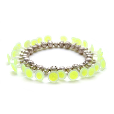 Lumini, necklace, green, jenny llewellyn silicone jewellery