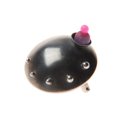 Podimorph, silver, pod, brooch, ring, oxidosed silver, slicone, jewellery, jenny llewellyn, silicone jewellery, silicon