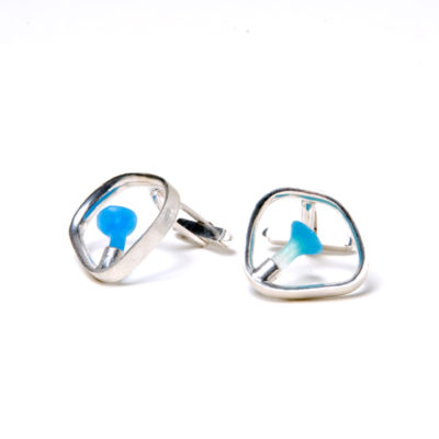 polyps cufflinks, Polyps, jenny llewellyn, silicone jewellery, silicone, silicon
