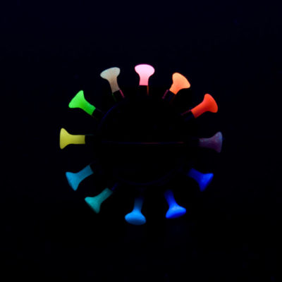 rainbow brooch, glowing, glow in the dark, Polyps, jenny llewellyn, silicone jewellery, silicone, silicon