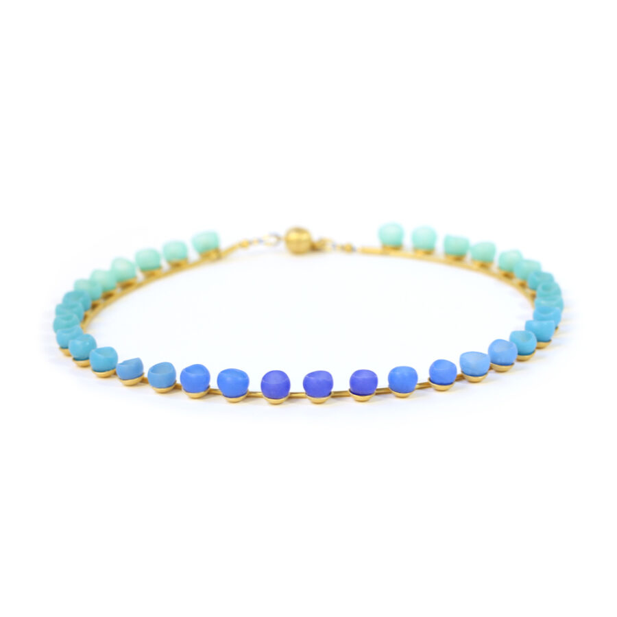 Blue green colour fade necklace GP