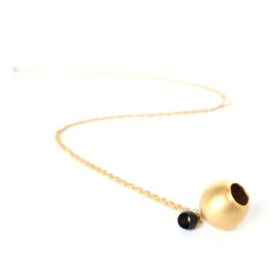 chromophobia pendant, gold plate, black silicone, jenny llewellyn, silicone jewellery
