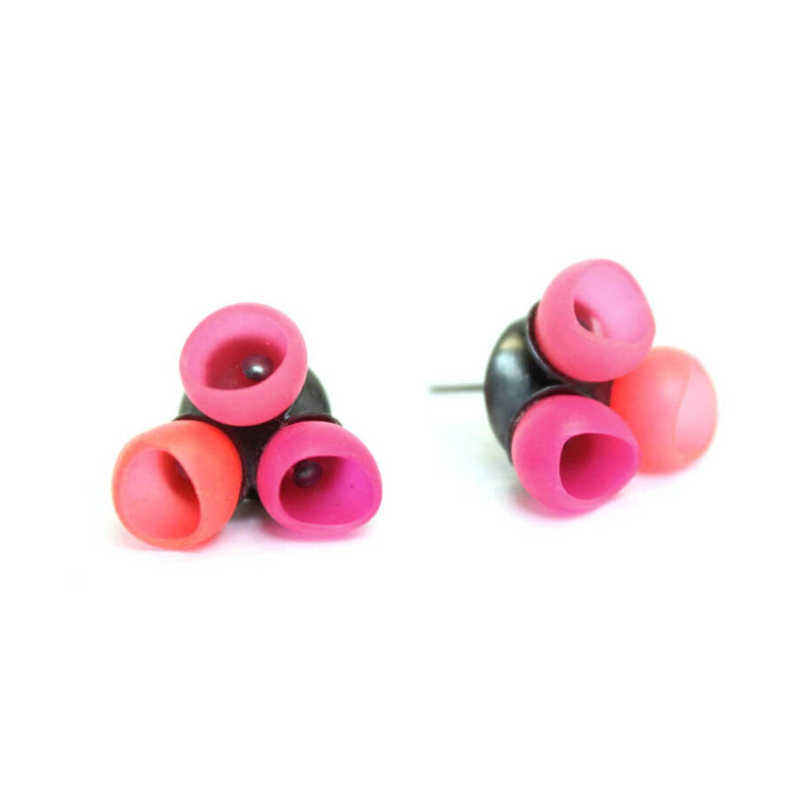 Plume 3 cup studs pink fade oxi
