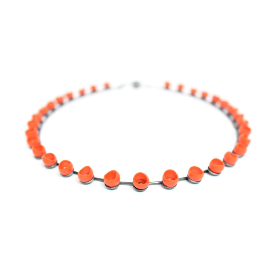 Single colour necklace OXI orange