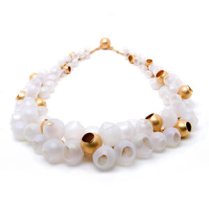 who needs pearls, jenny llewellyn, silicone jewellery, gold plated, necklace