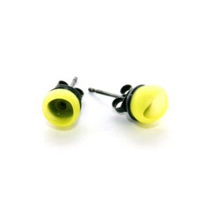 Mix up look sharp, mix and match, jenny llewellyn, silicone jewellery, 1 cup studs, yellow