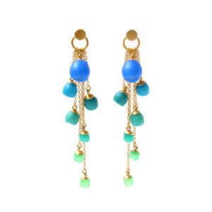 cascade earrings gold blue-green fade jenny llewellyn