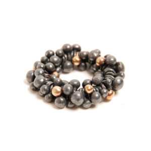 corilia, bobble ring, jenny llewellyn, gold ring, oxidised