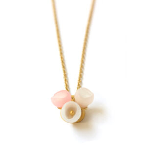 3 cup pendant gold plate pastel fade