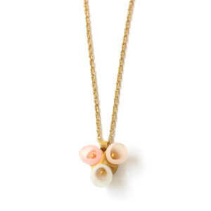 3 cup pendant gold plate pastel fade