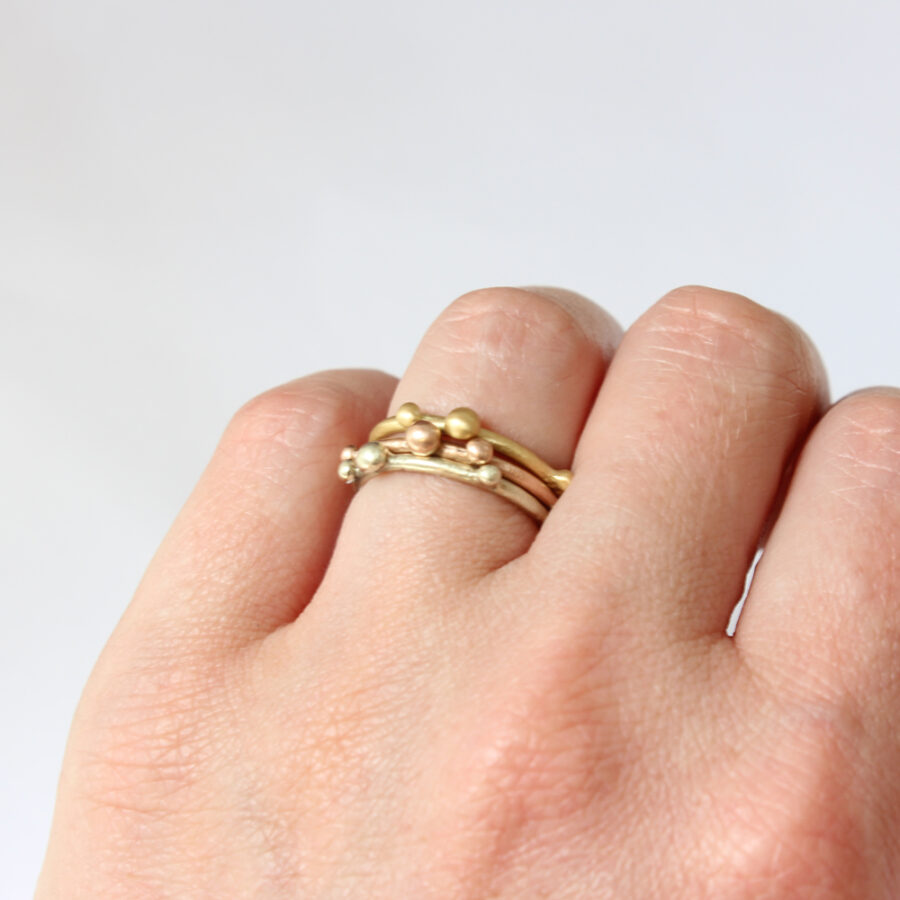 9ct Gold stacking rings