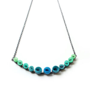 Half colour fade necklace 1 jenny llewellyn green turquoise