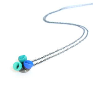 oxi 3 cup pendant blue green