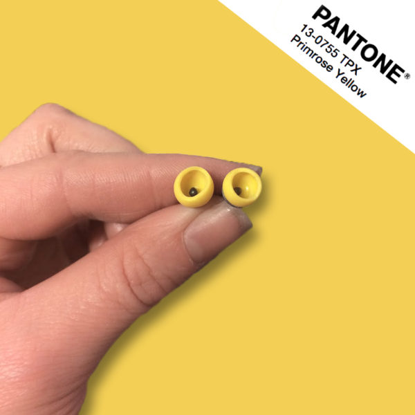 Primrose Yellow pantone colour match studs
