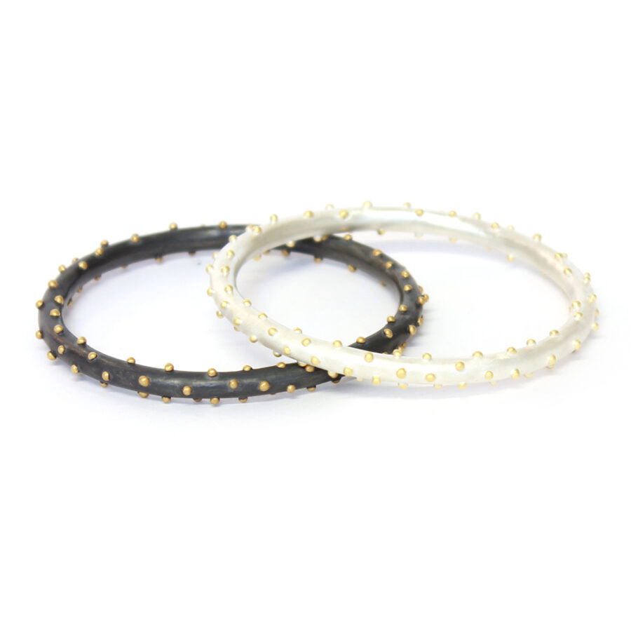 Corilia bobble bangle oxi and silver