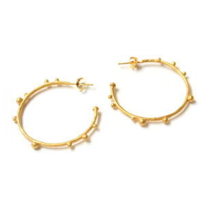 Large gold corilia hoops