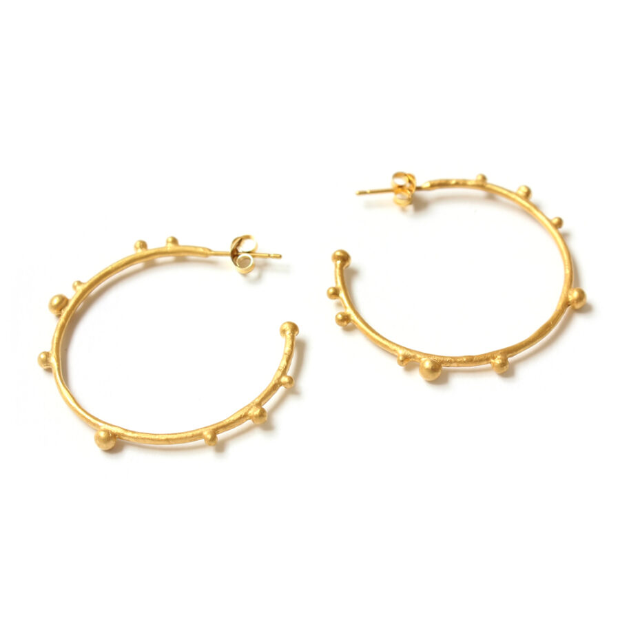 Large gold corilia hoops