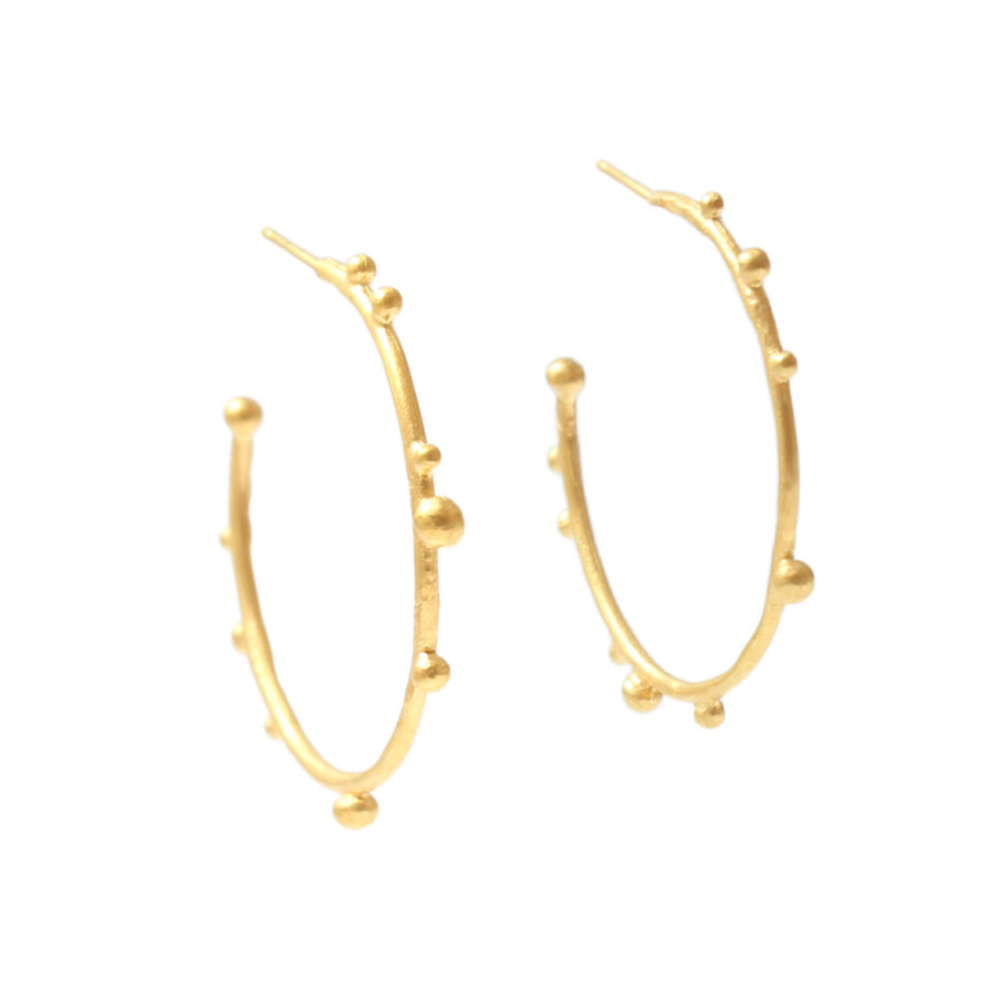 Large gold corilia hoops