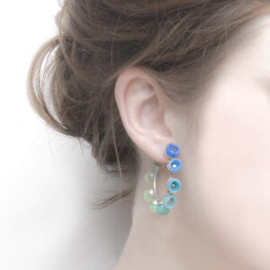 Plume Hoops - Blue fade - Image 2