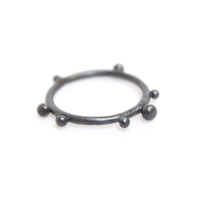 Oxidised silver rings sale