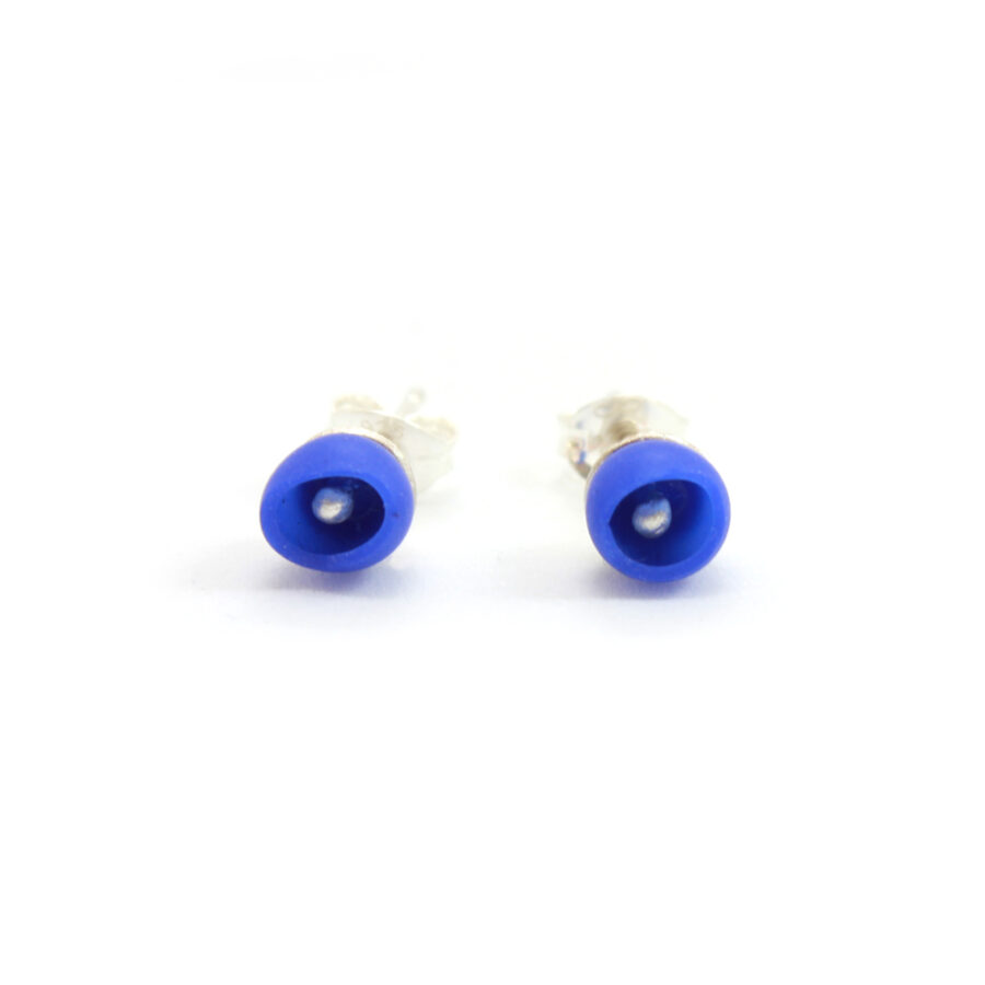 Mini plume earrings blue silver