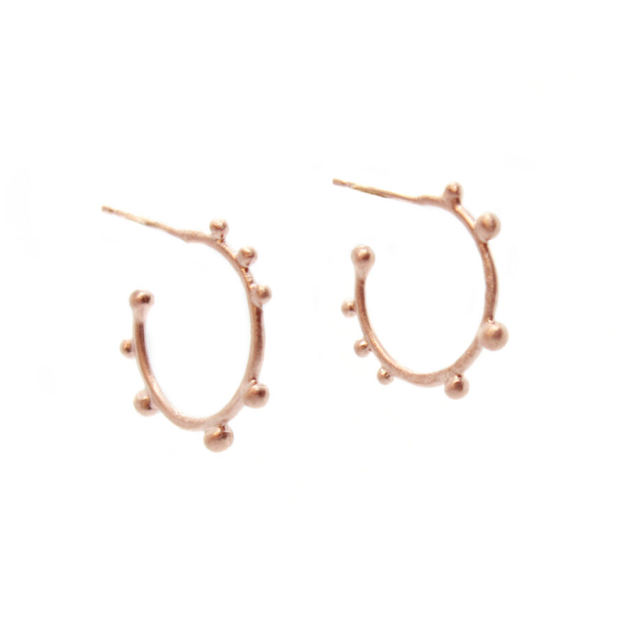 Mini rose gold corilia hoops