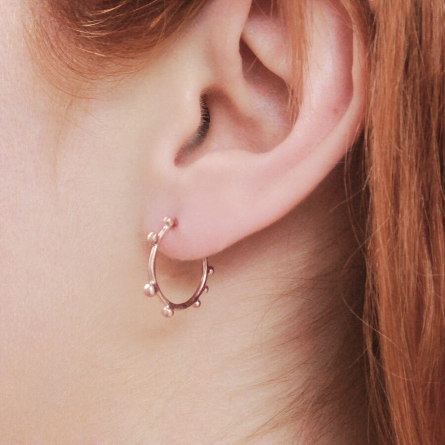 Corilia Small Hoops - Rose Gold - Image 2