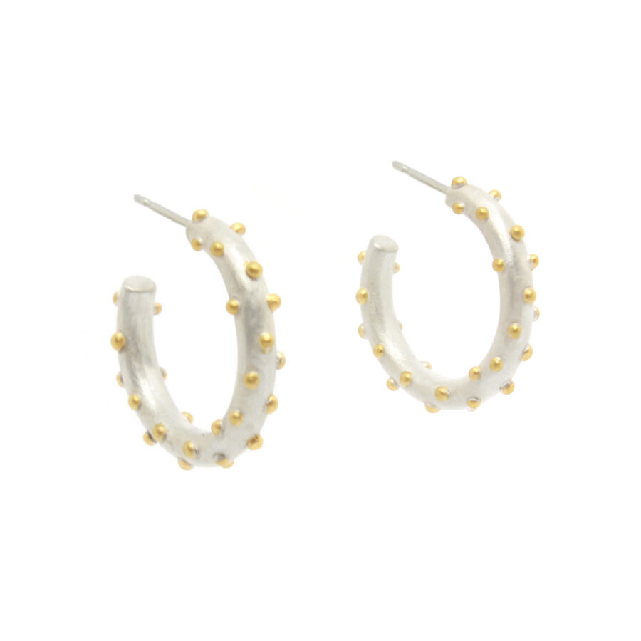 Corilia Bobble hoops silver by Jenny Llewellyn