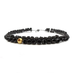 Chromophobia Mini cluster necklace black silicone jewellery by Jenny Llewellyn