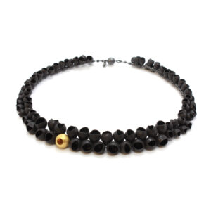Chromophobia Mini cluster necklace black silicone jewellery by Jenny Llewellyn