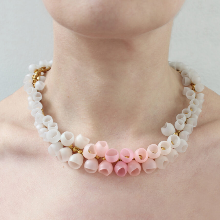 Small graduating cluster silicone necklace pastel fade by Jenny Llewellyn