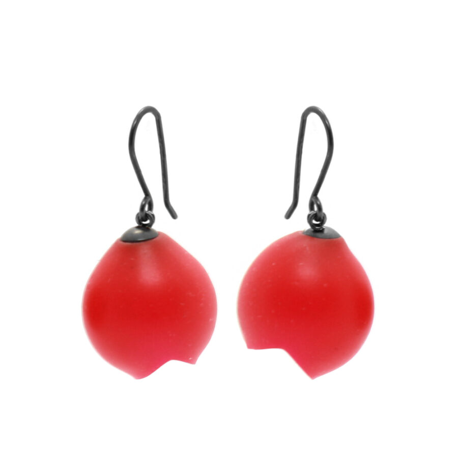 Red Drop Earrings - Image 3