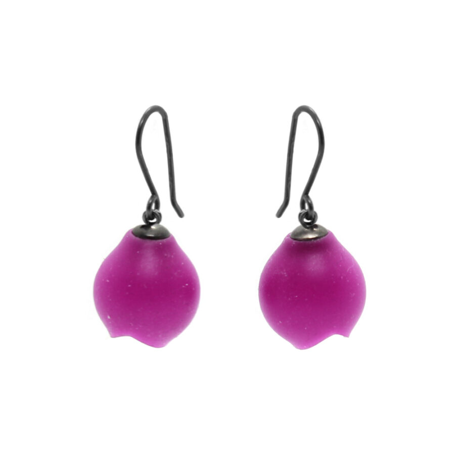 Purple drop earrings by Jenny Llewellyn