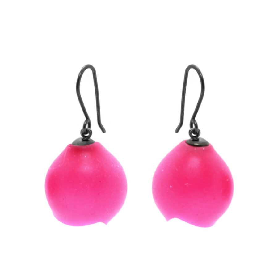 Pink drop earrings by Jenny Llewellyn