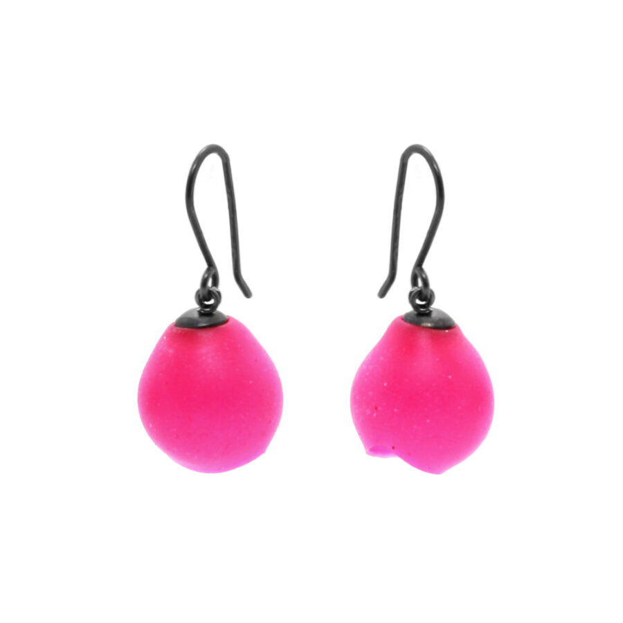 Pink drop earrings by Jenny Llewellyn