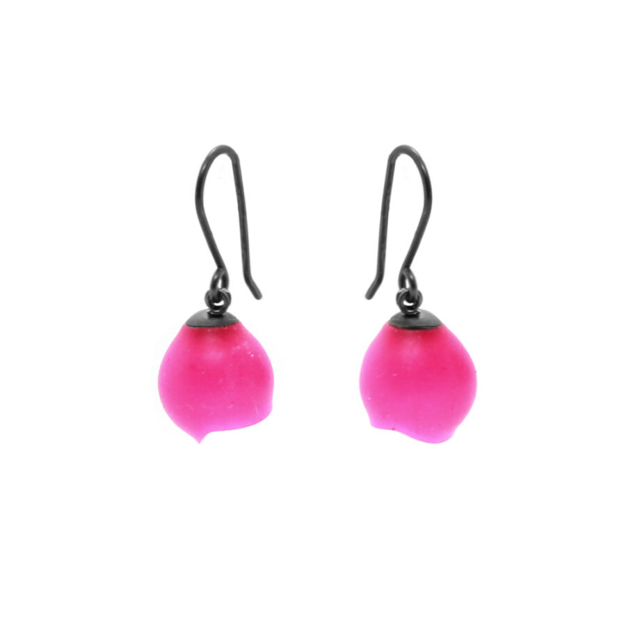 Pink drop earrings by Jenny Llewellyn