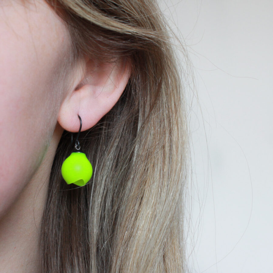 Yellow Drop Earrings - Image 3