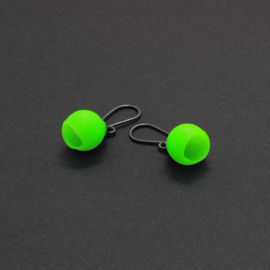 Lime Green Drop Earrings - Image 2
