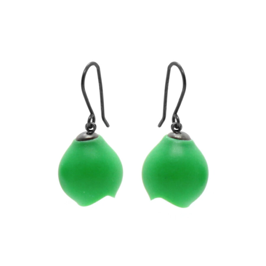 Green earrings by Jenny Llewellyn