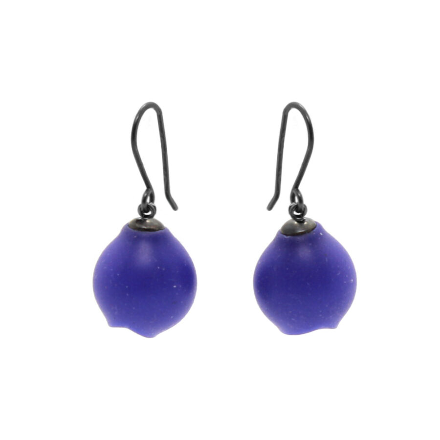 Dark Purple drop earrings by Jenny Llewellyn