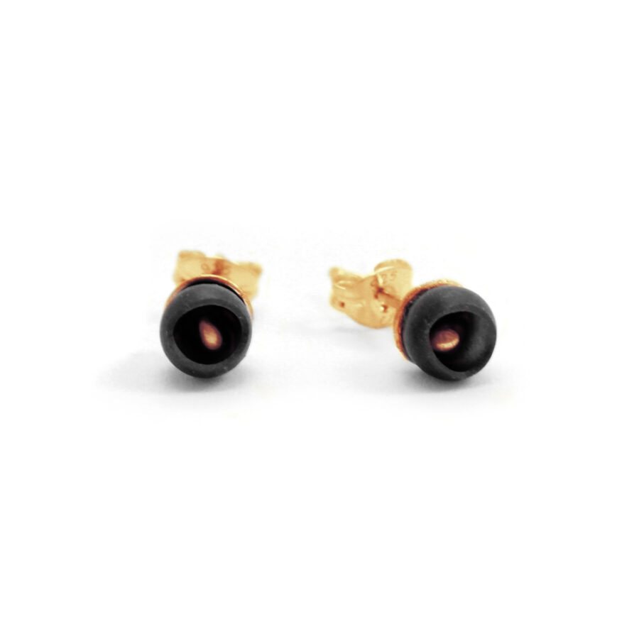 Mini Chromophobia black studs by Jenny Llewellyn