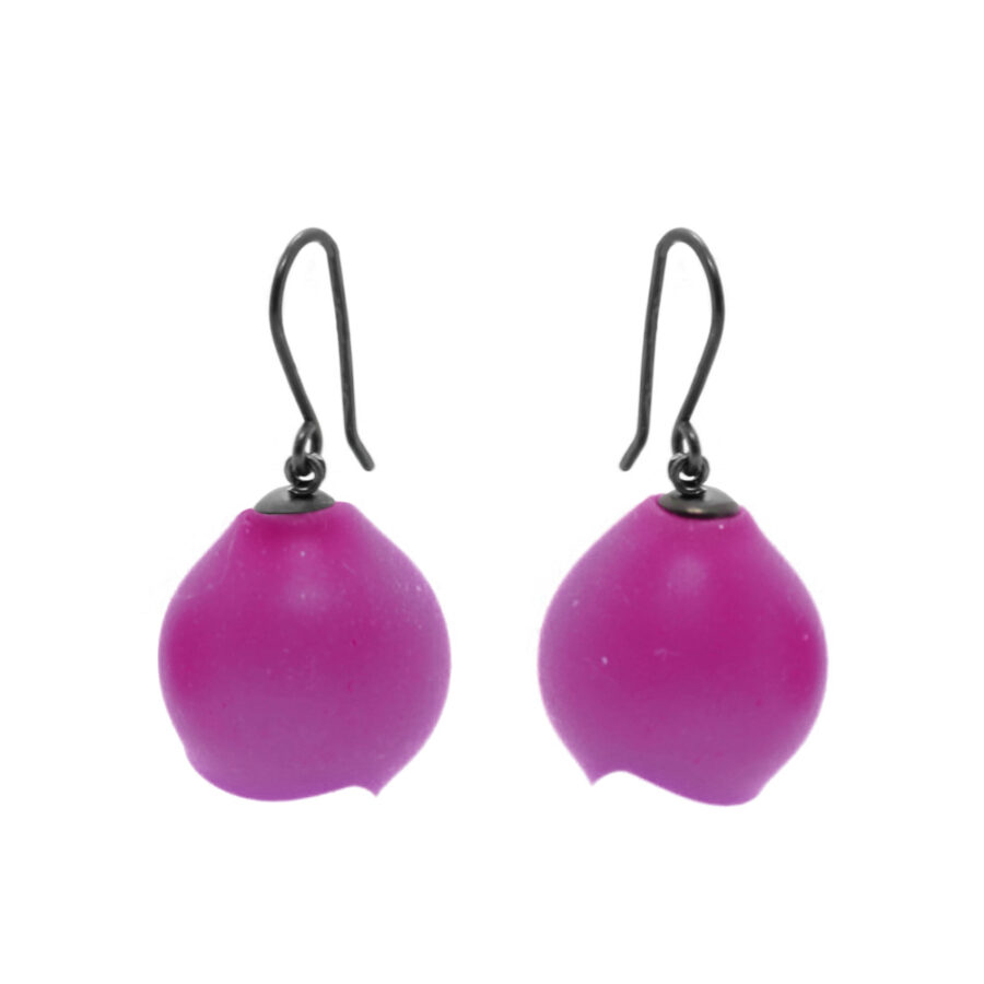 Purple earrings Single drops hooks Large Jenny Llewellyn