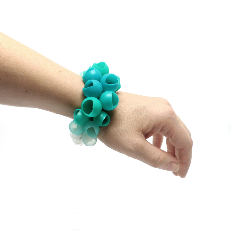 Sea Green colour fade silicone bangle by Jenny Llewellyn