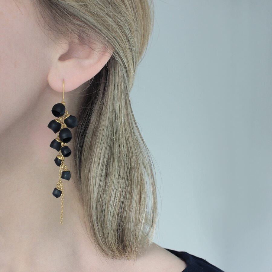 Chromophobia single Cascade earrings by Jenny Llewellyn