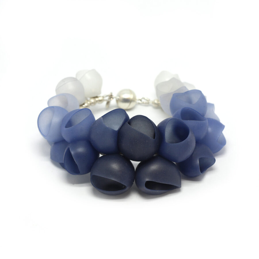 Navy fade silicone cluster bangle by Jenny Llewellyn