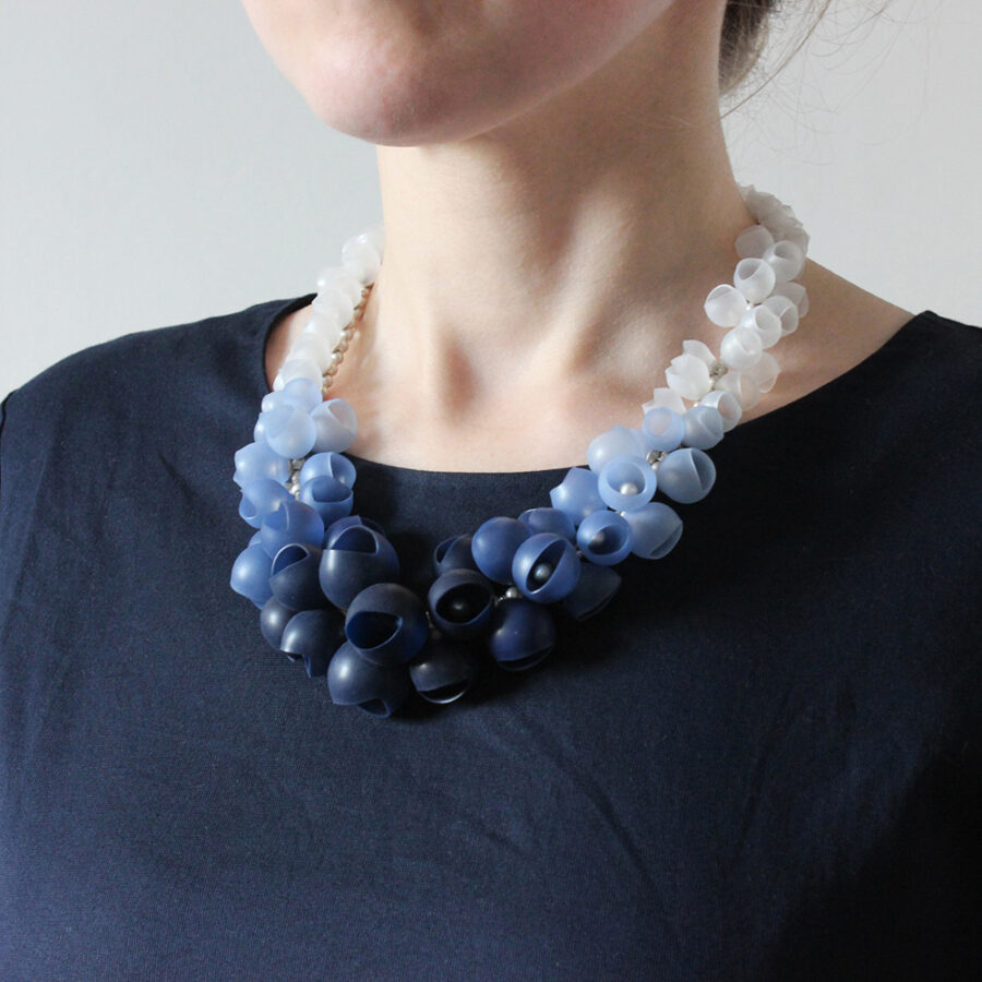 Navy fade silicone necklace by Jenny Llewellyn