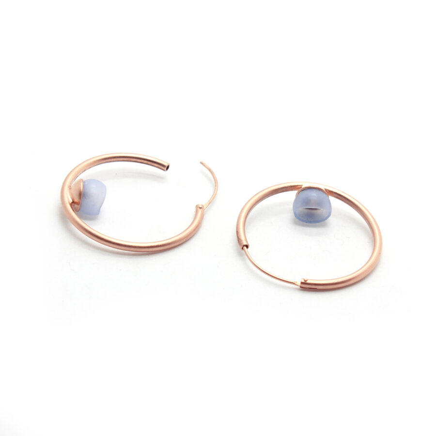 Rose gold hoops by Jenny Llewellyn