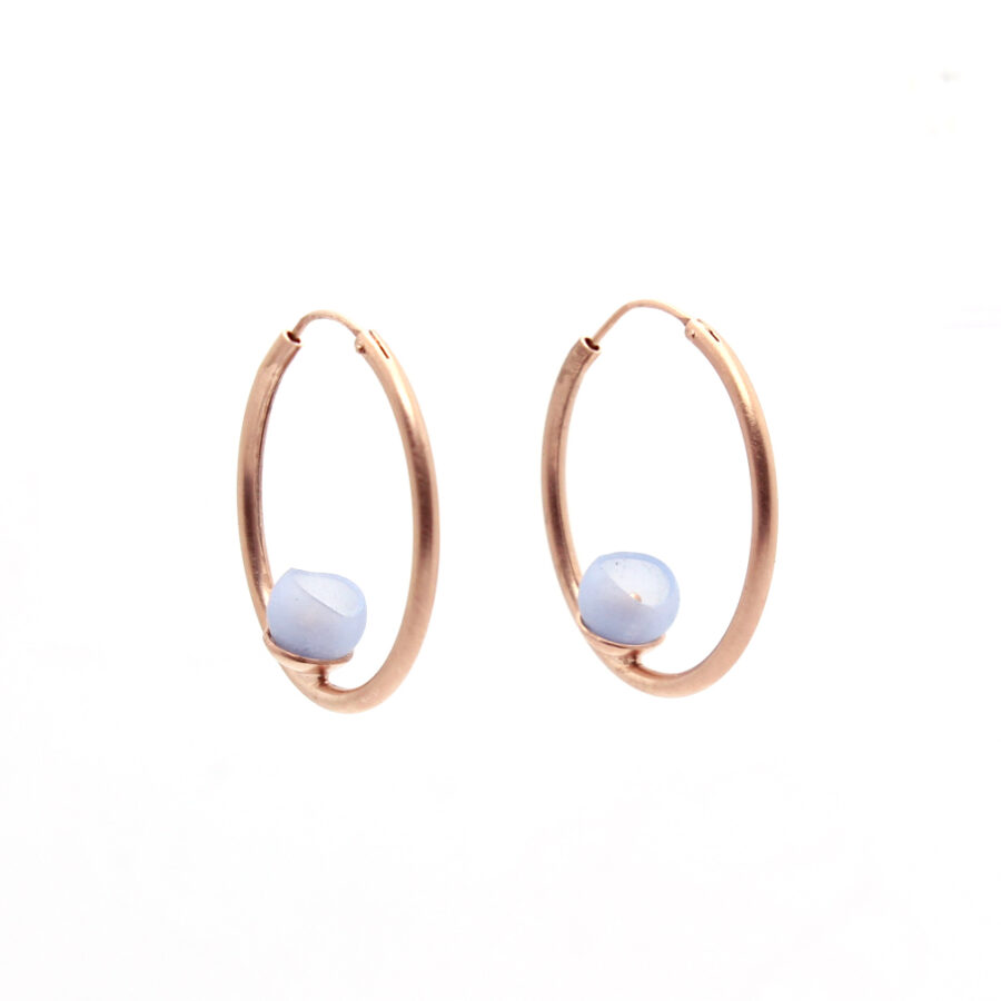 Rose gold hoops by Jenny Llewellyn