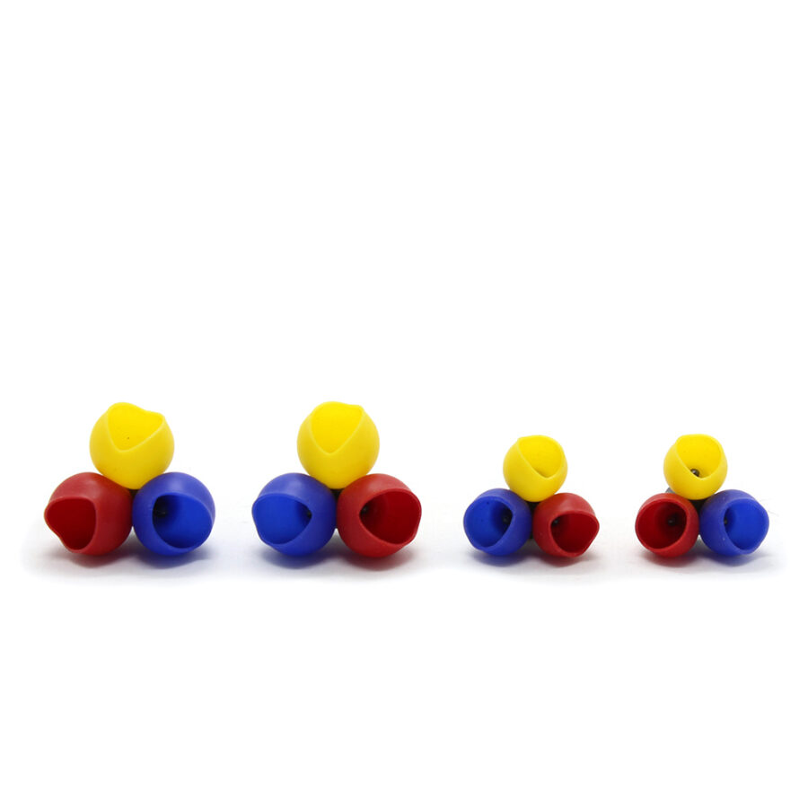 Primary colour studs silicone earrings by Jenny Llewellyn