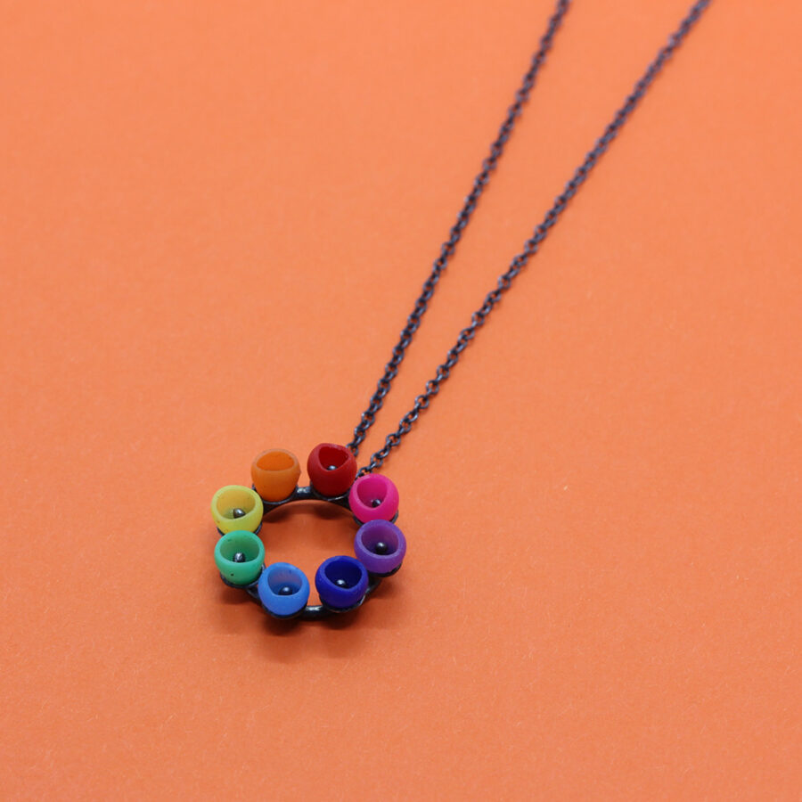 Rainbow fade mini pendant by Jenny Llewellyn